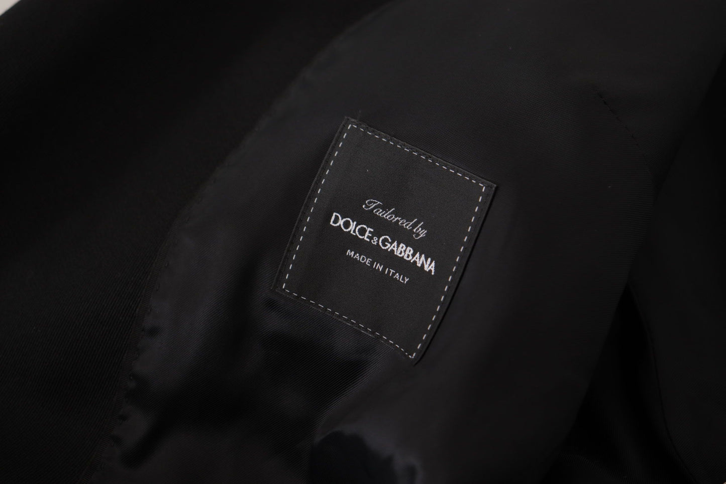 Dolce &amp; Gabbana Black Wool Double Breasted Blazer Jacket