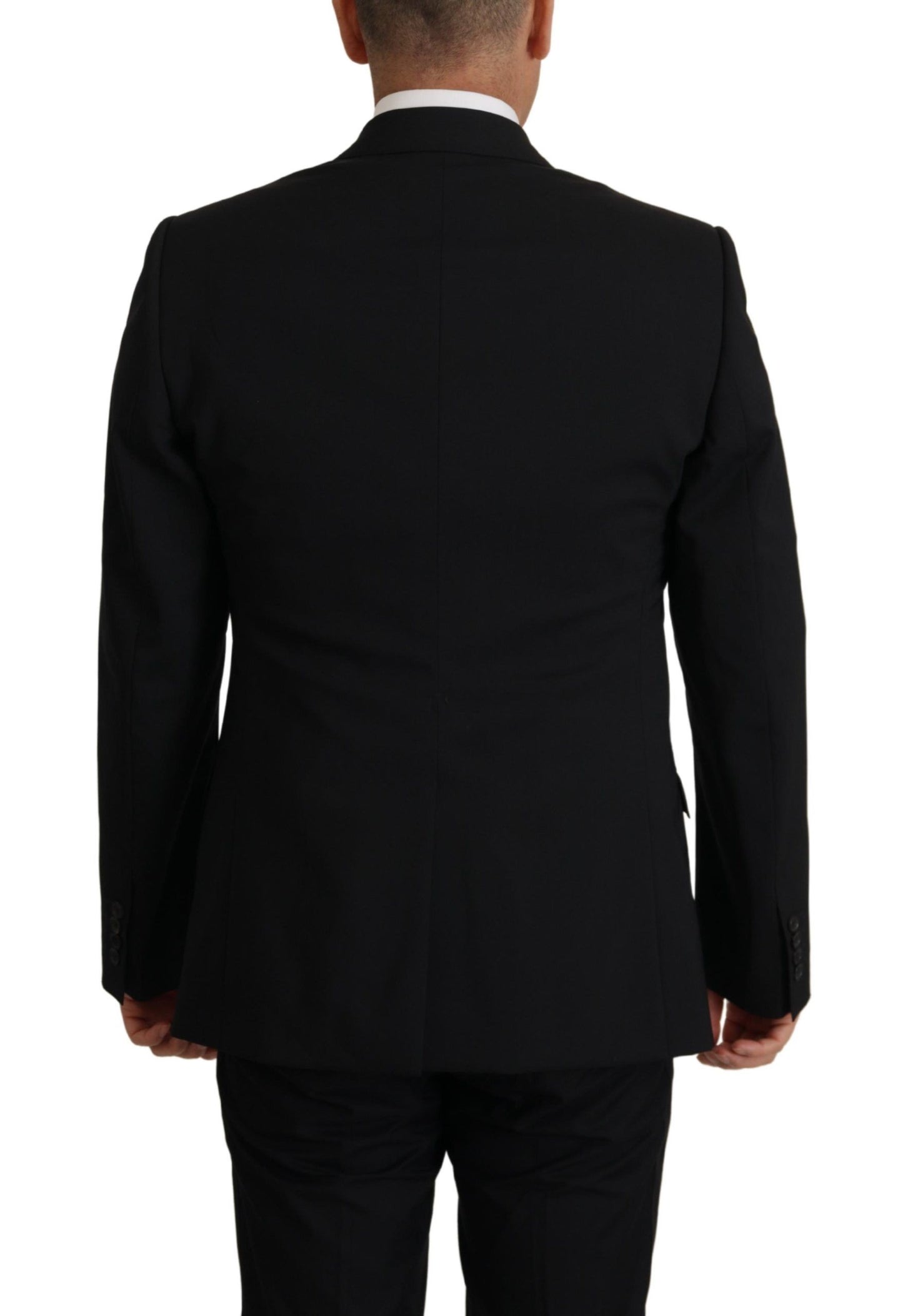 Dolce &amp; Gabbana Black Jacket Vest 2 Piece MARTINI Blazer