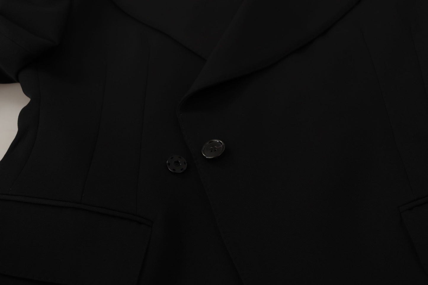 Dolce &amp; Gabbana Black Wool Single Breasted Jacket Blazer