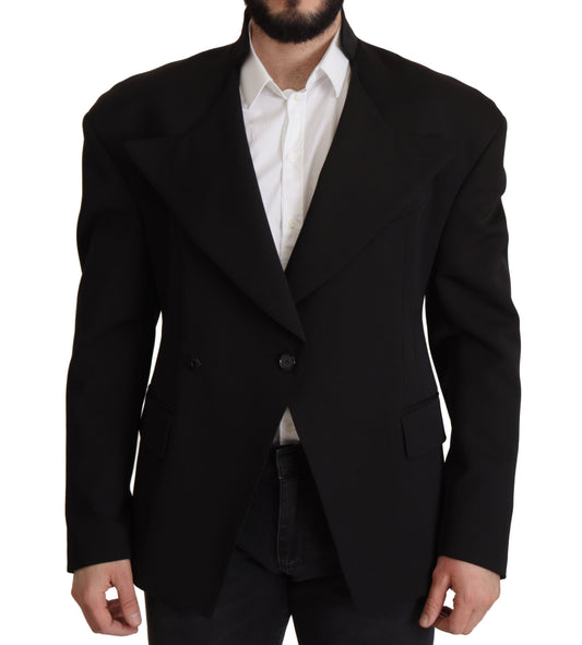 Dolce &amp; Gabbana Black Wool Single Breasted Jacket Blazer