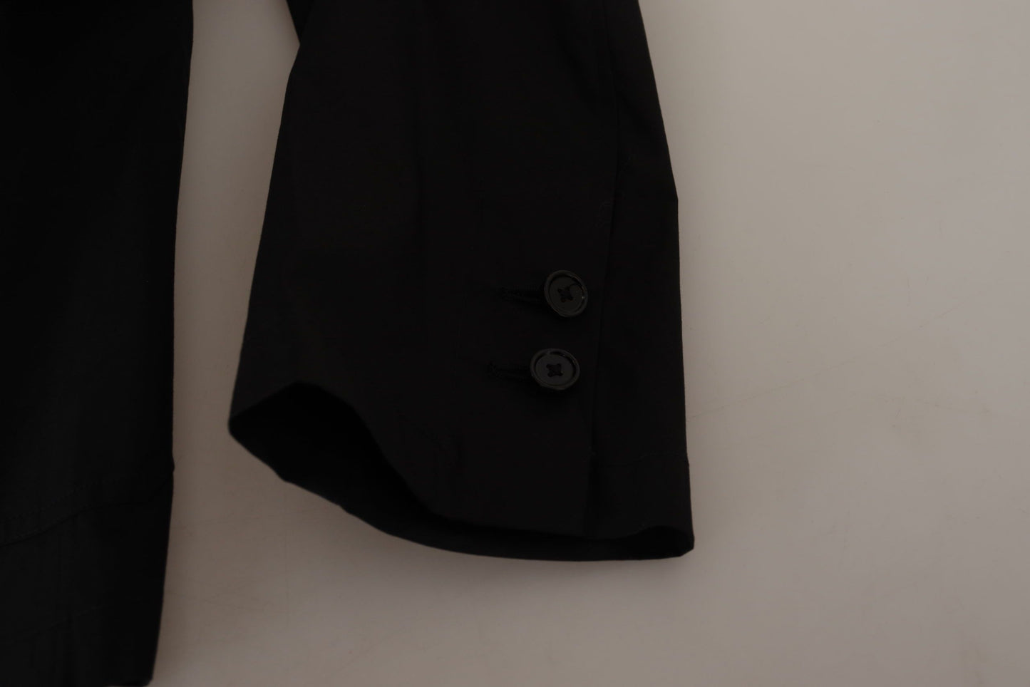 Dolce &amp; Gabbana Black Cotton Single Breasted Blazer Jacket