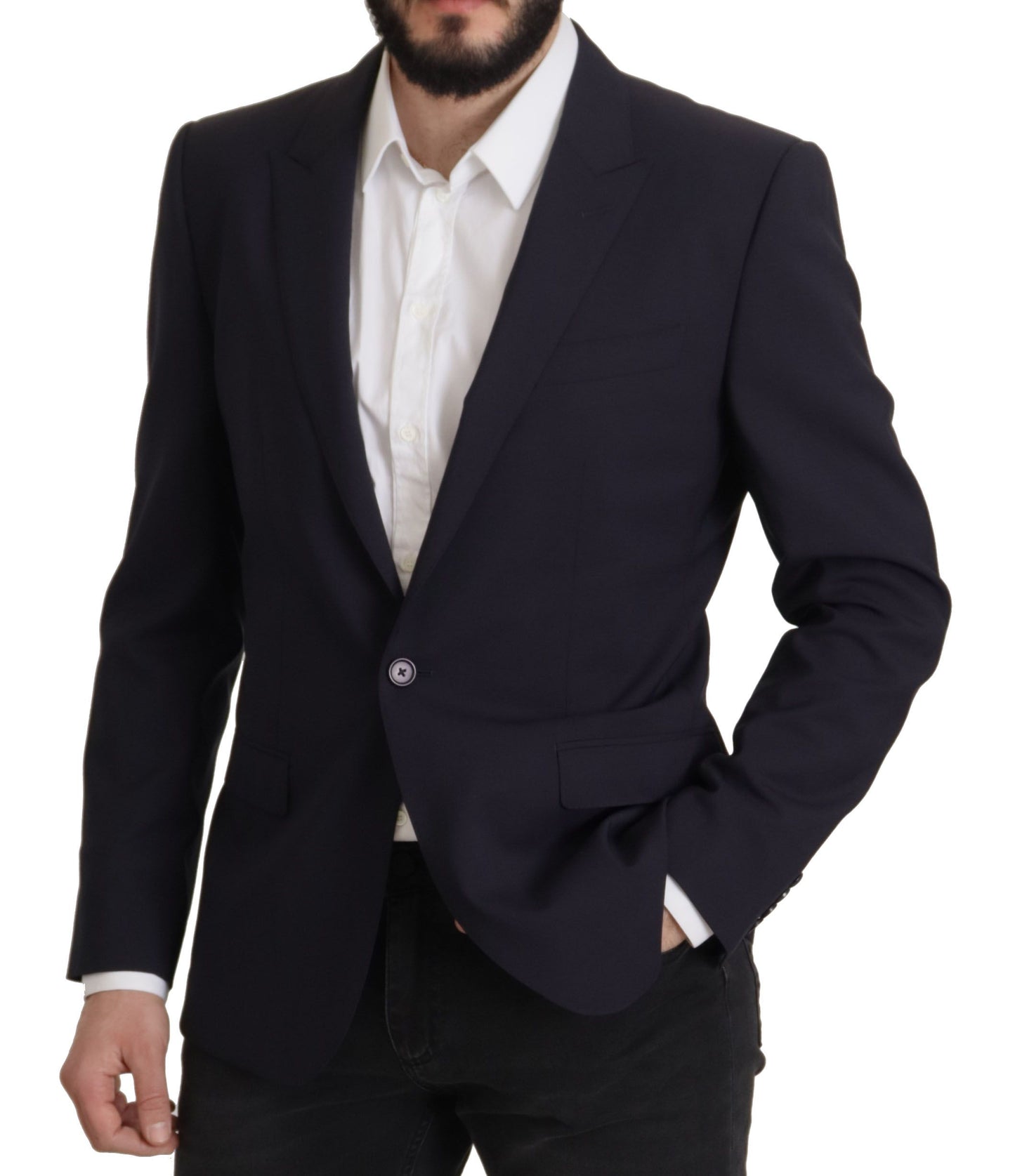 Dolce &amp; Gabbana Dark Blue Single Breasted MARTINI Blazer