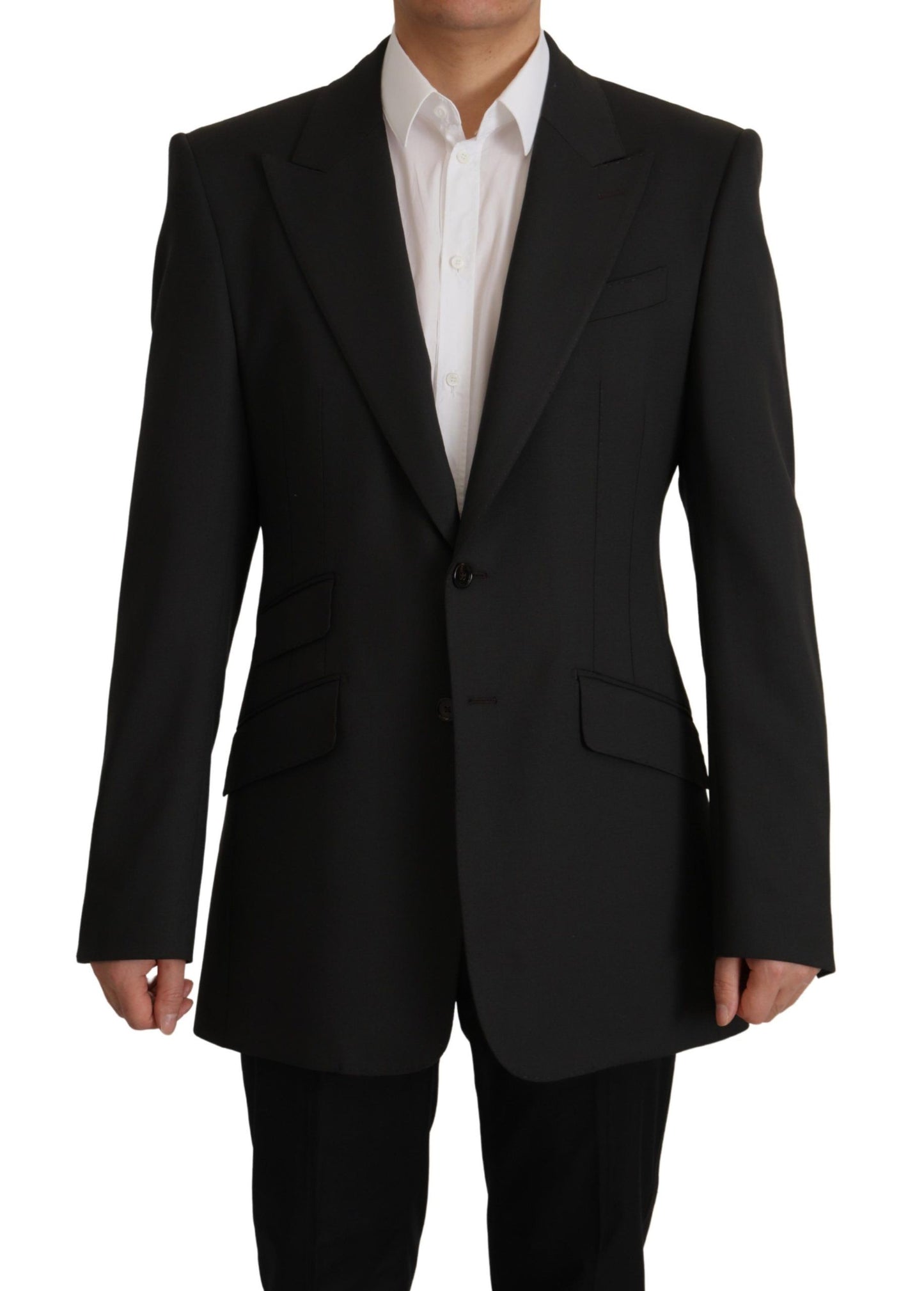 Dolce &amp; Gabbana Black Wool Single Breasted Blazer v