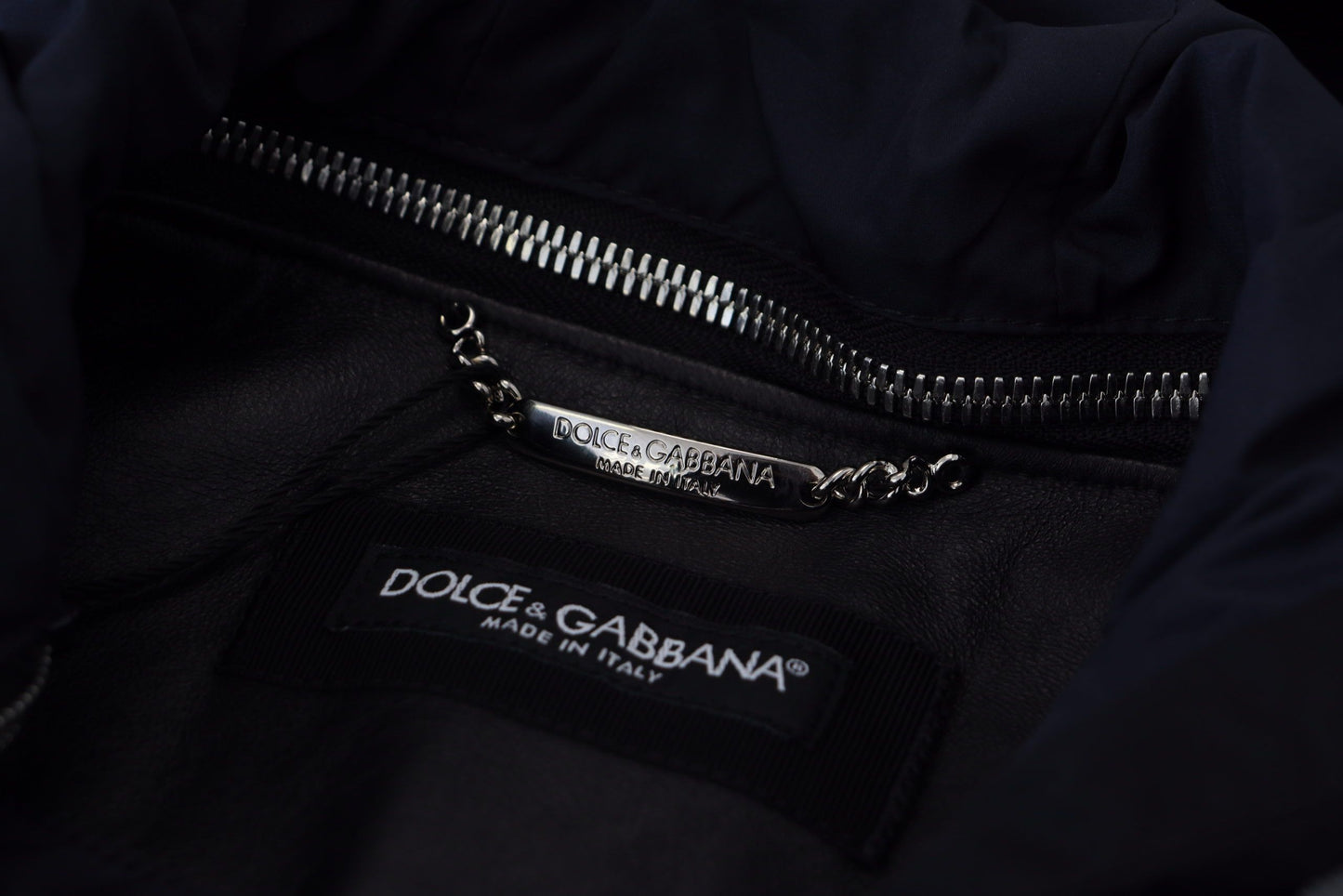 Dolce &amp; Gabbana Black Polyester Hooded Blouson Coat Jacket