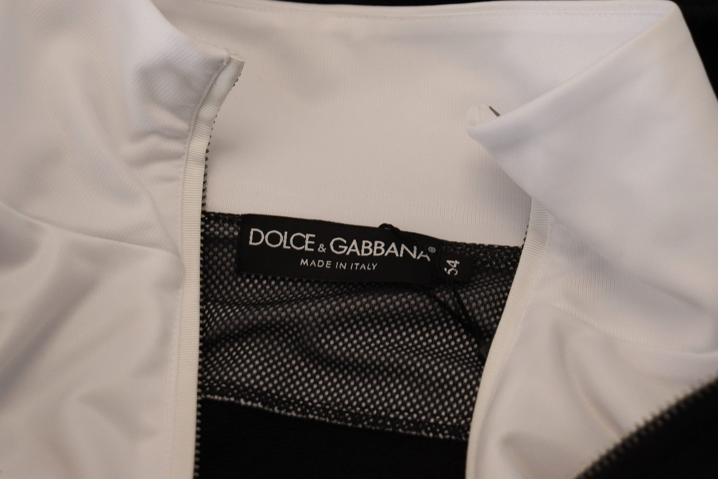 Dolce &amp; Gabbana Black Polyester Hooded Full Zip Jacket