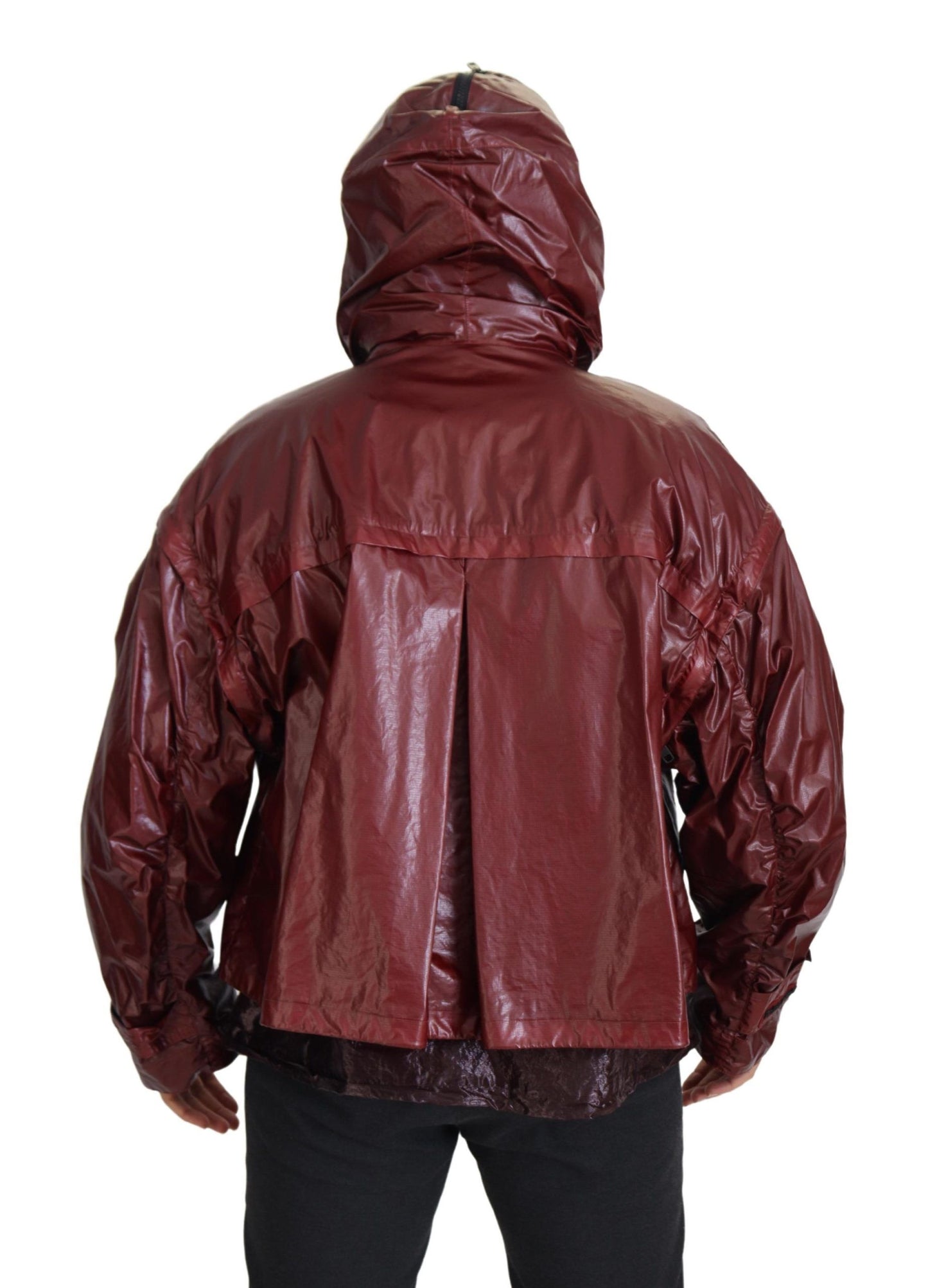 Dolce &amp; Gabbana Bordeaux Cotton Hooded Full Zip Jacket