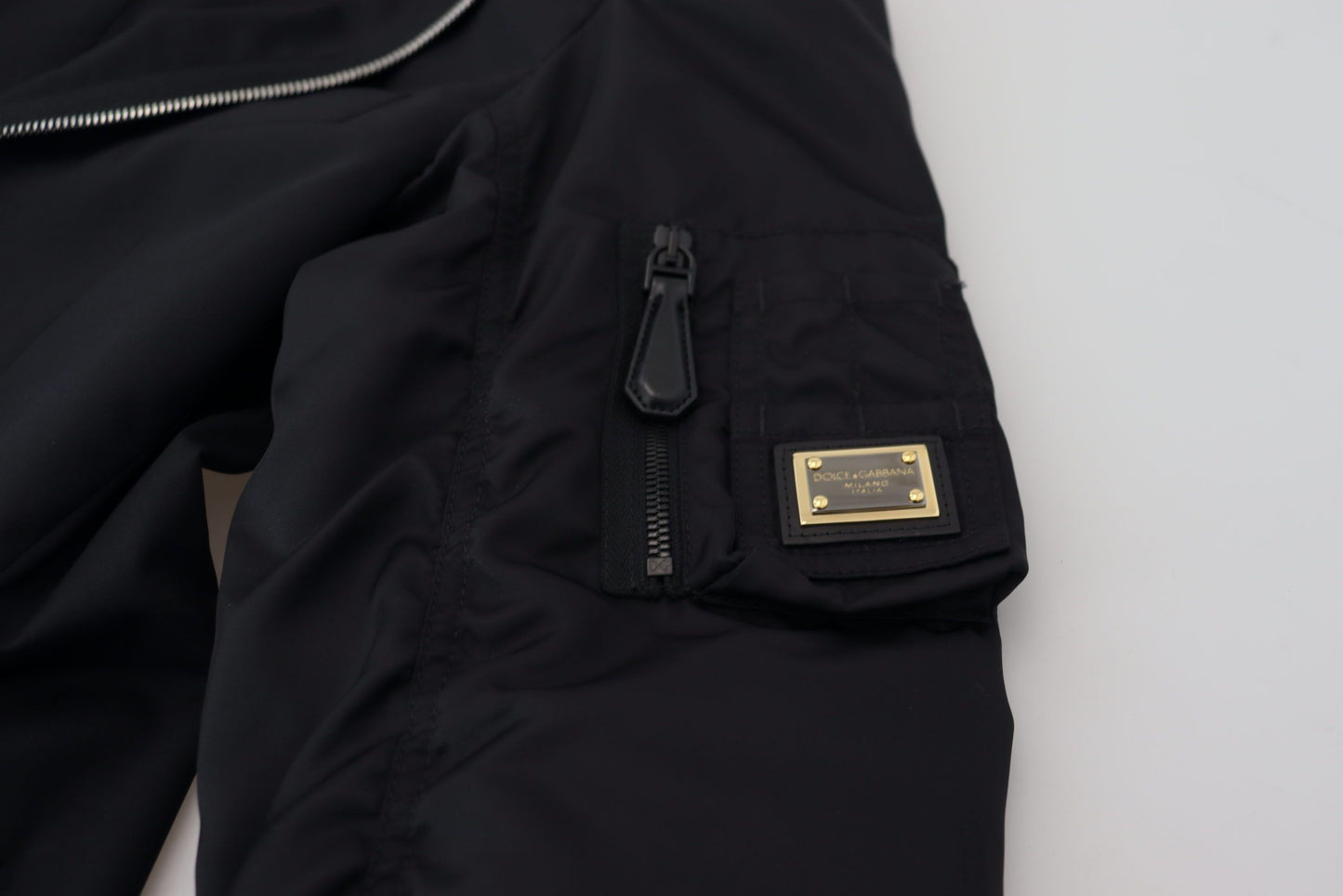 Dolce &amp; Gabbana Black Wool Full Zip Long Sleeves Jacket