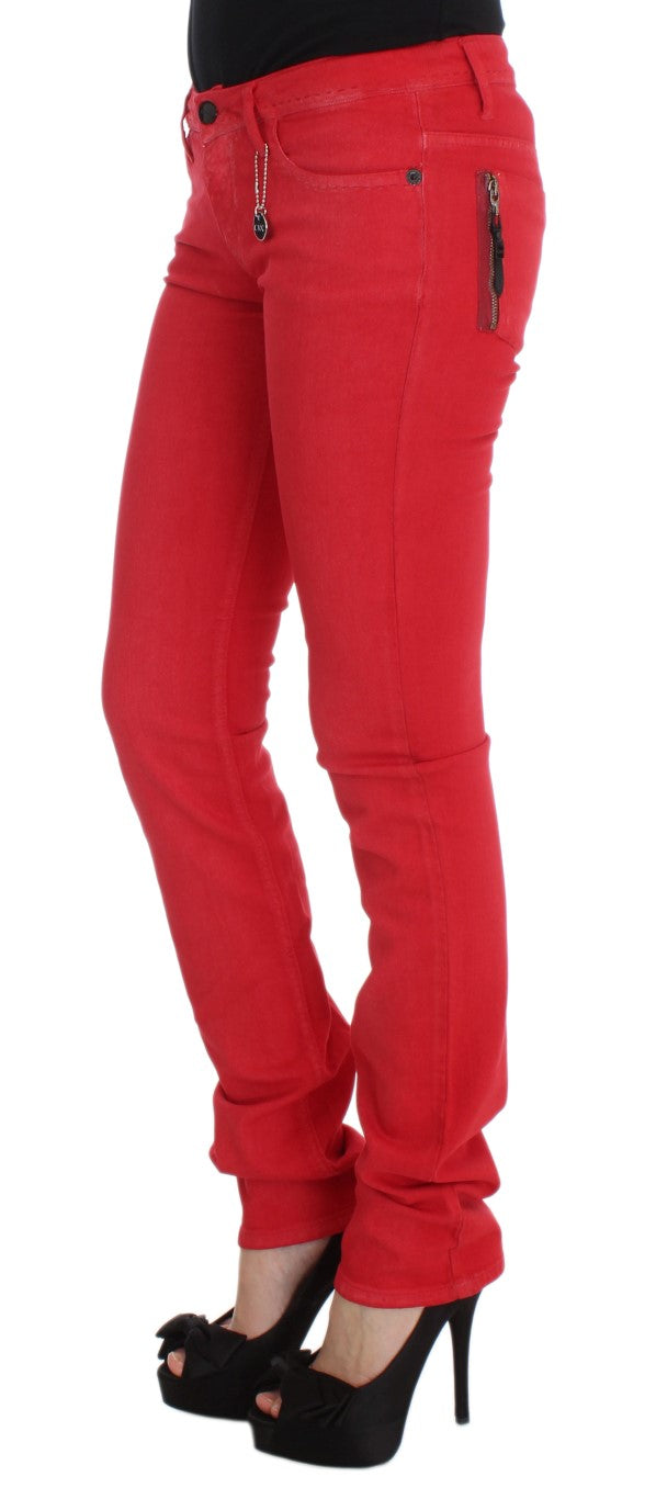 Kostüm National Chic Slim Fit Jeans in Rot