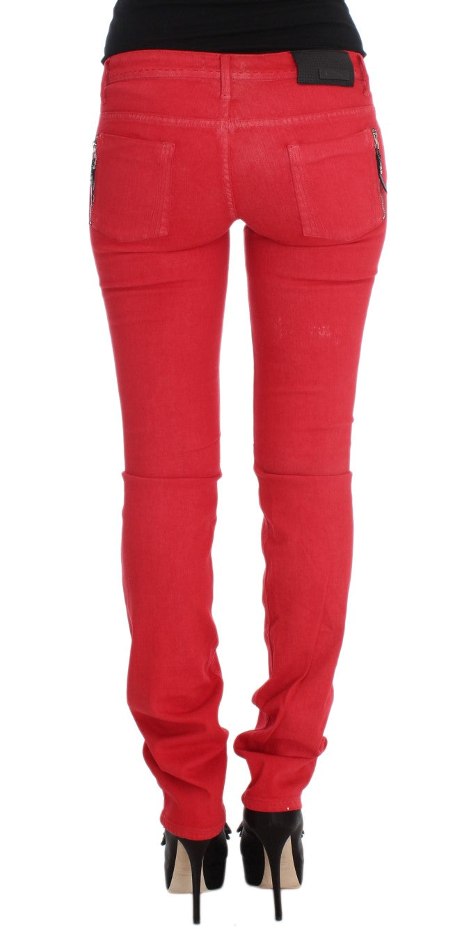 Kostüm National Chic Slim Fit Jeans in Rot