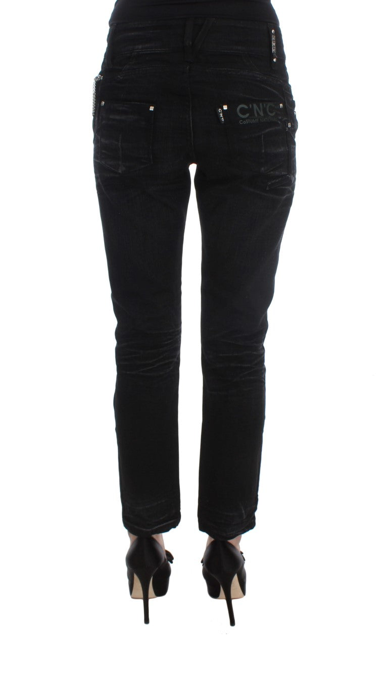 Elegante schwarze Slouchy-Fit-Jeans von Costume National für Trendsetter