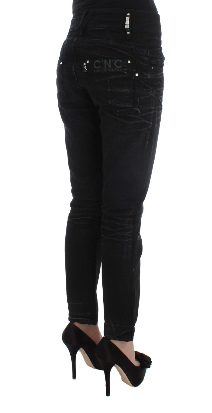 Elegante schwarze Slouchy-Fit-Jeans von Costume National für Trendsetter