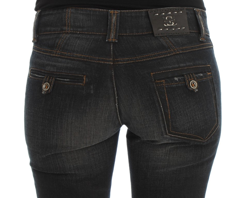 Ermanno Scervino Chic Slim Fit Jeans aus italienischer Baumwolle