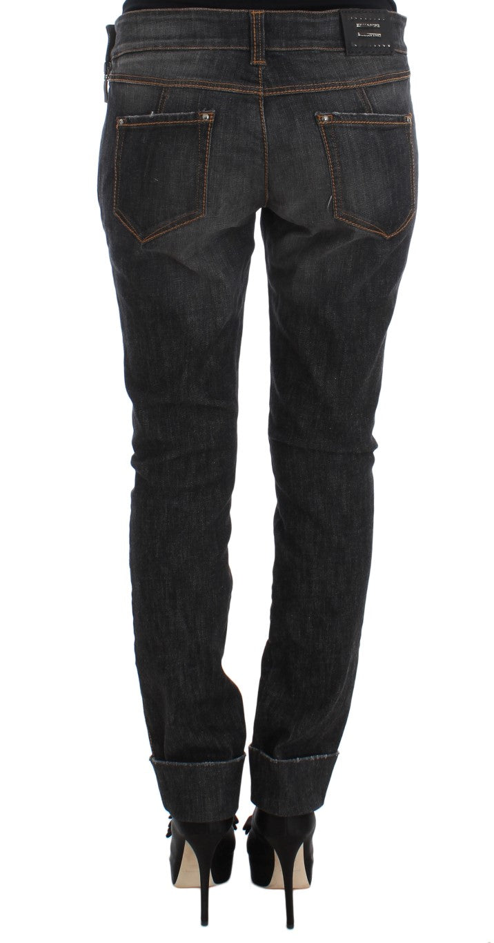 Ermanno Scervino Chic Slim Fit Jeans in grauer Waschung