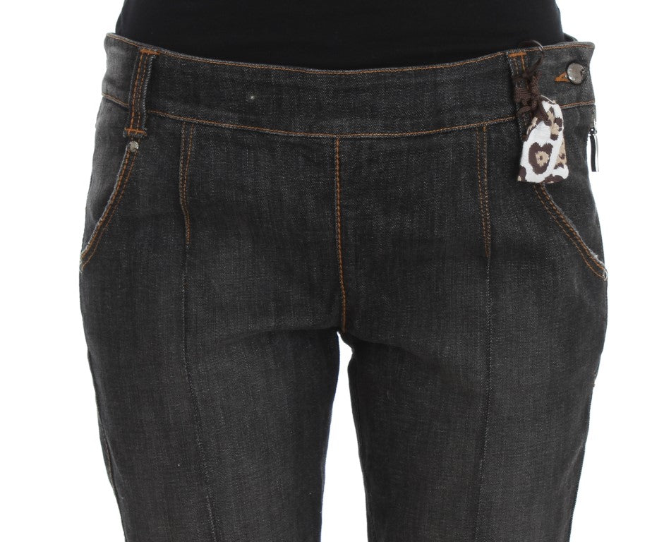 Ermanno Scervino Chic Slim Fit Jeans in grauer Waschung