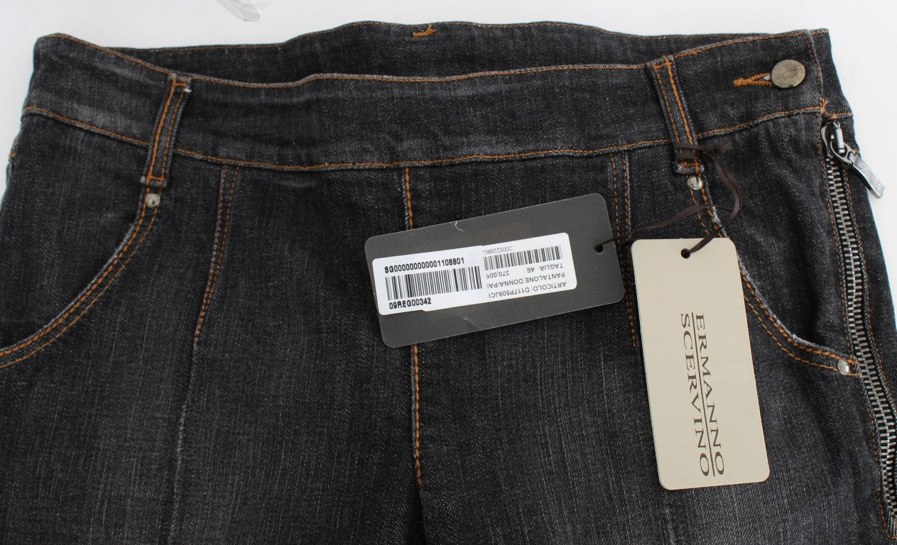 Ermanno Scervino Chic Slim Fit Jeans in grauer Waschung