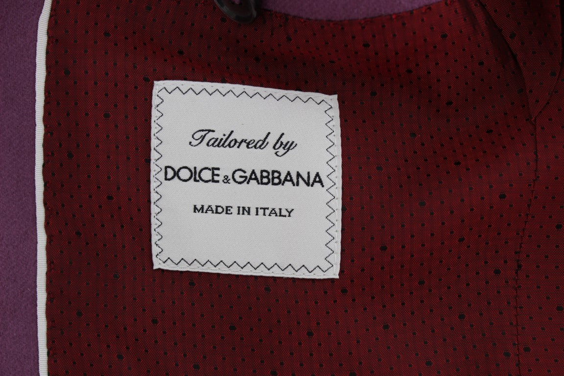 Dolce &amp; Gabbana Purple Cashmere Slim Fit Blazer Jacket