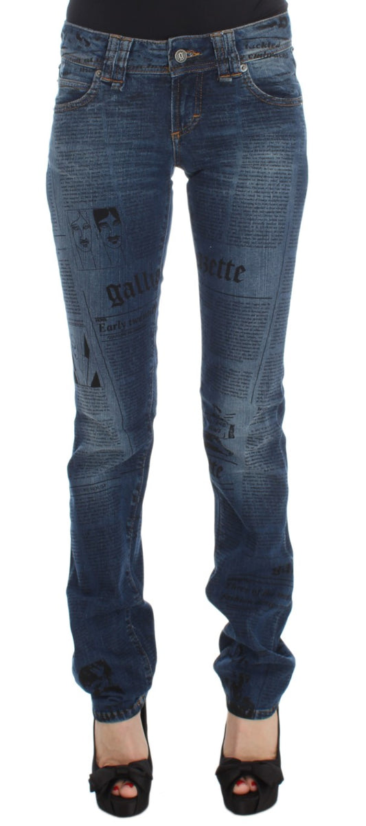 John Galliano Elegante, schmale Bootcut-Denim-Jeans