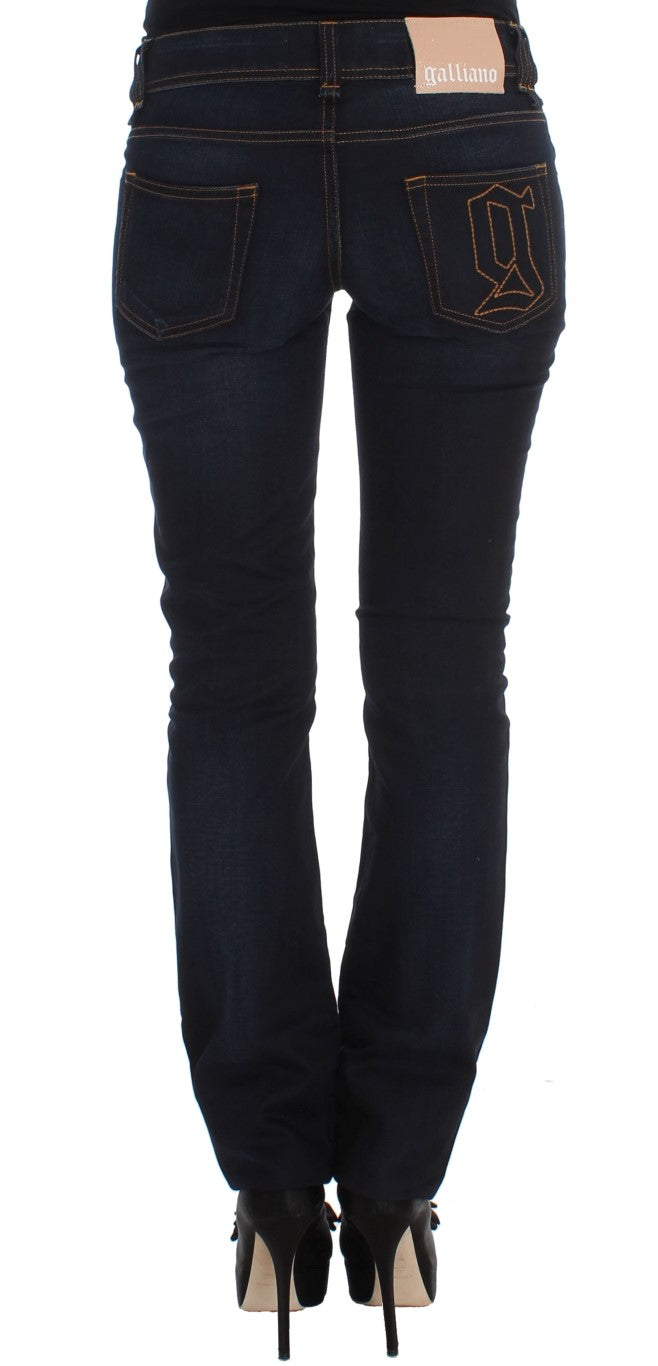 John Galliano Elegante Slim-Fit-Designer-Jeans