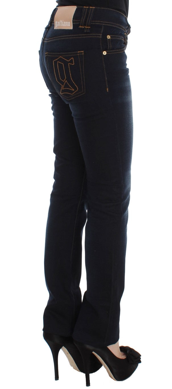 John Galliano Elegante Slim-Fit-Designer-Jeans