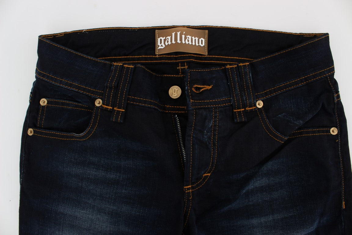 John Galliano Elegante Slim-Fit-Designer-Jeans