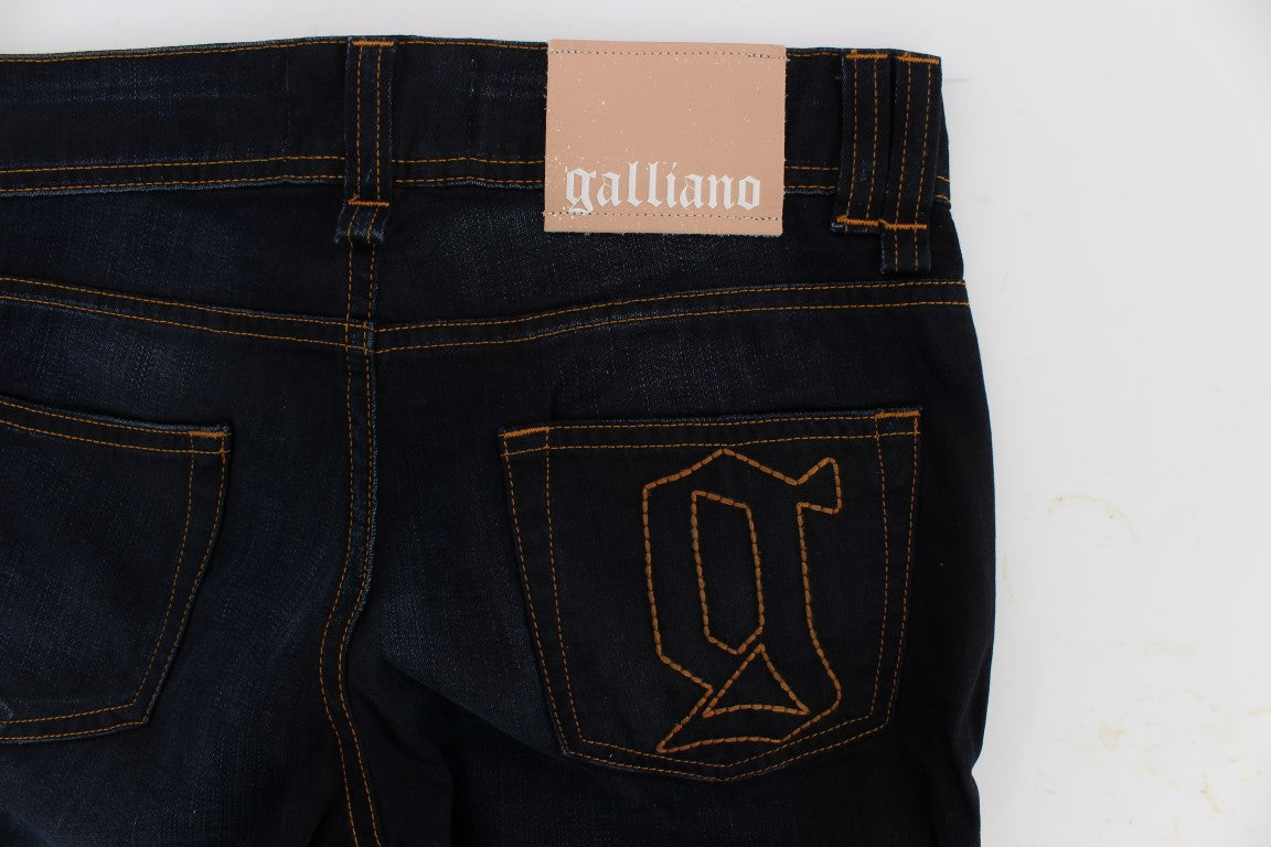 John Galliano Elegante Slim-Fit-Designer-Jeans