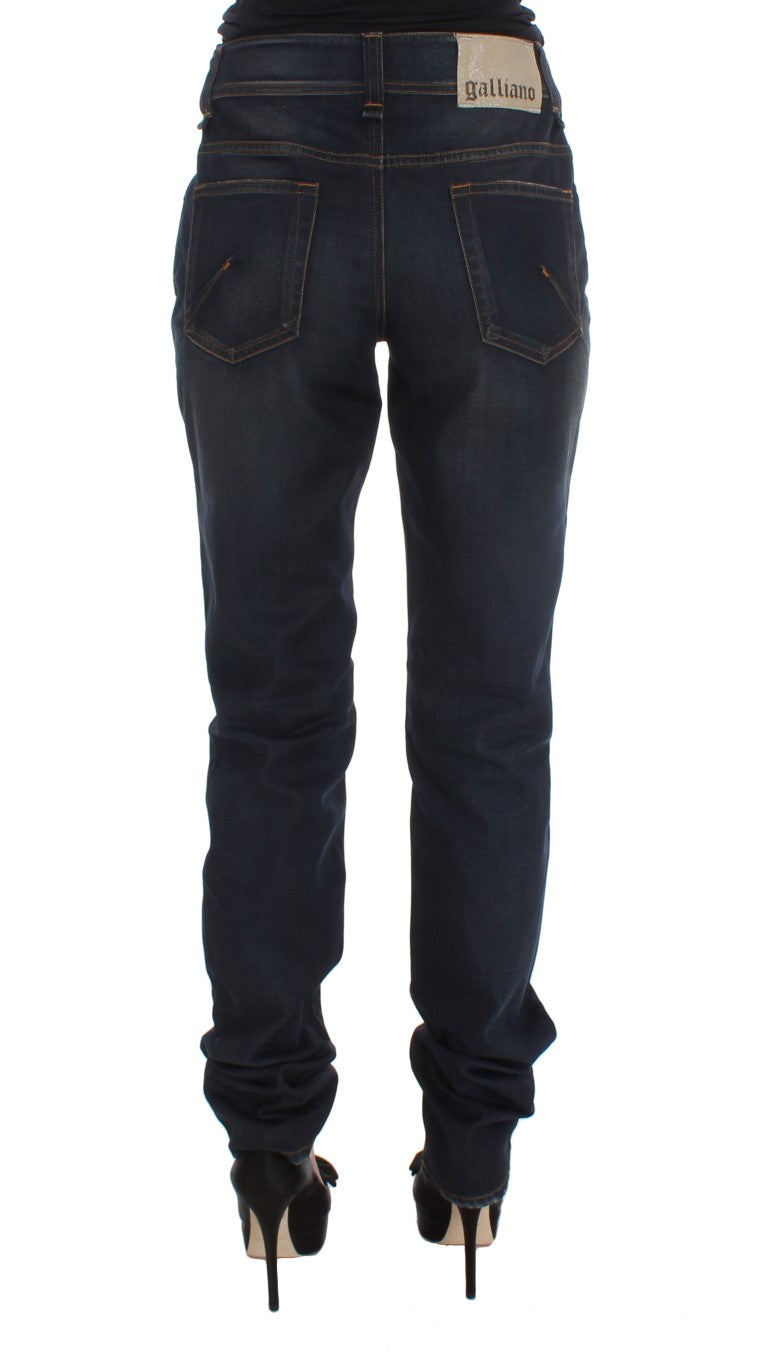 John Galliano Schicke Boyfriend-Jeans in Blau