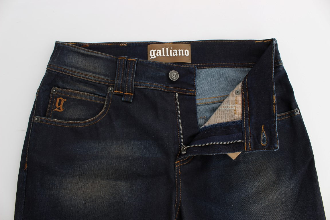 John Galliano Schicke Boyfriend-Jeans in Blau