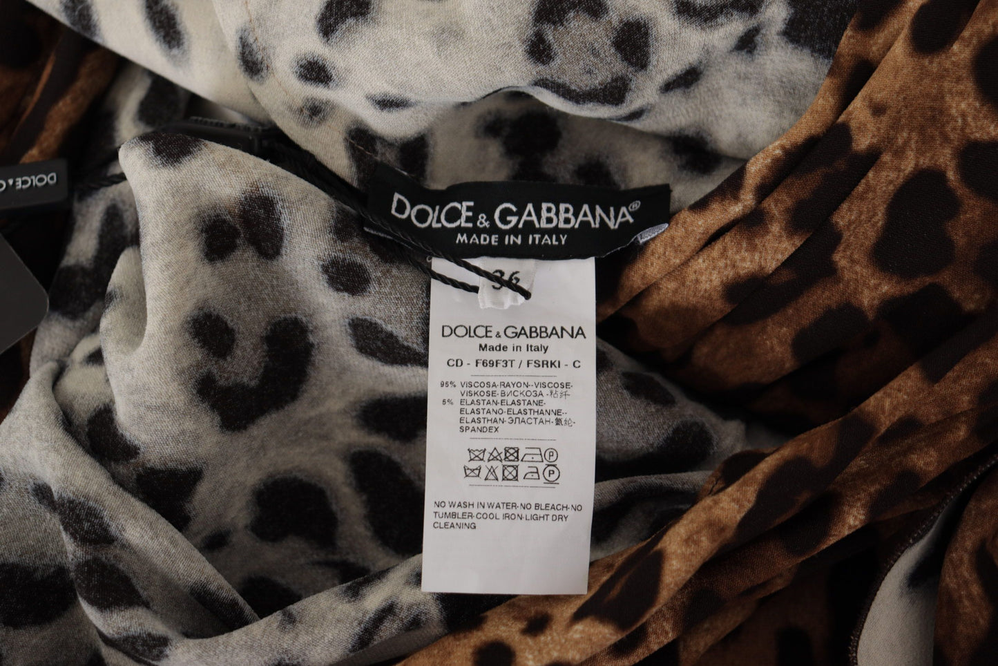 Dolce &amp; Gabbana Elegantes A-Linien-Maxikleid mit V-Ausschnitt in Braun