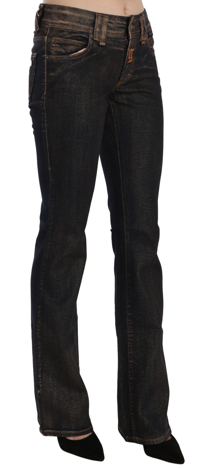 Jeans neri a vita media svasati Chic di John Galliano