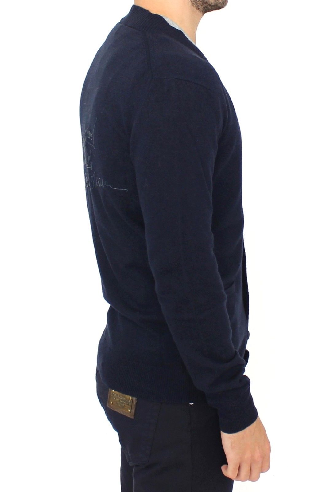 Cardigan in misto lana blu Chic di Ermanno Scervino