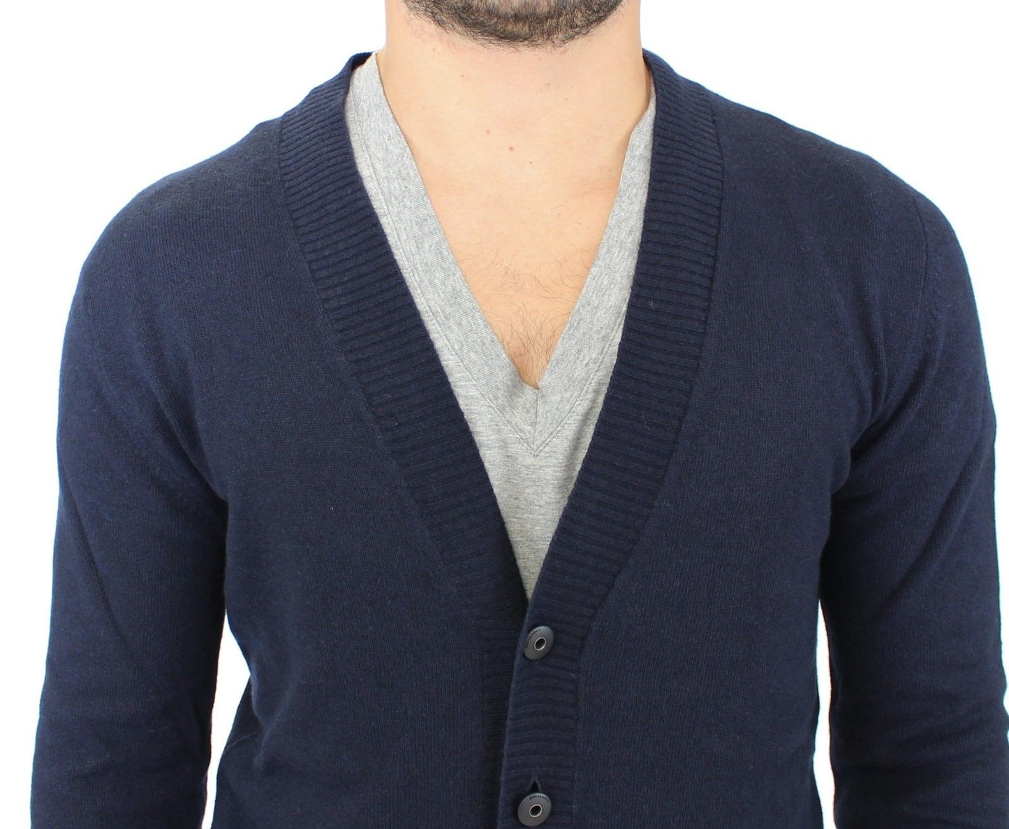 Cardigan in misto lana blu Chic di Ermanno Scervino
