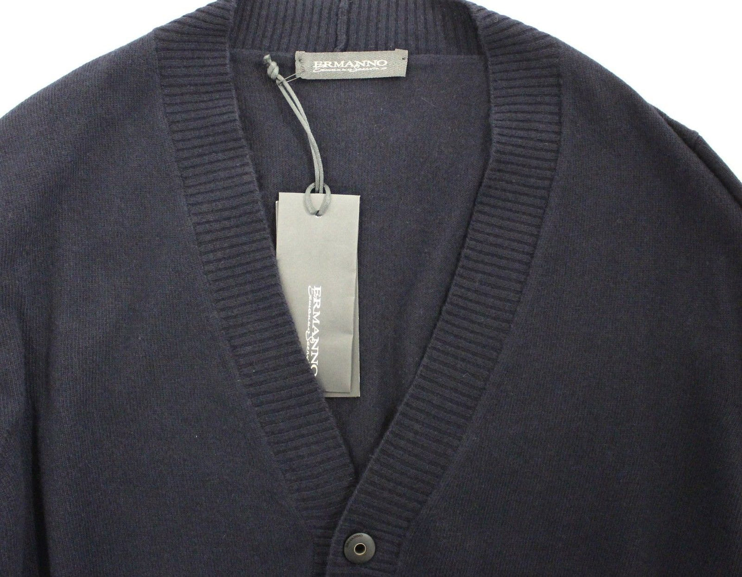 Cardigan in misto lana blu Chic di Ermanno Scervino