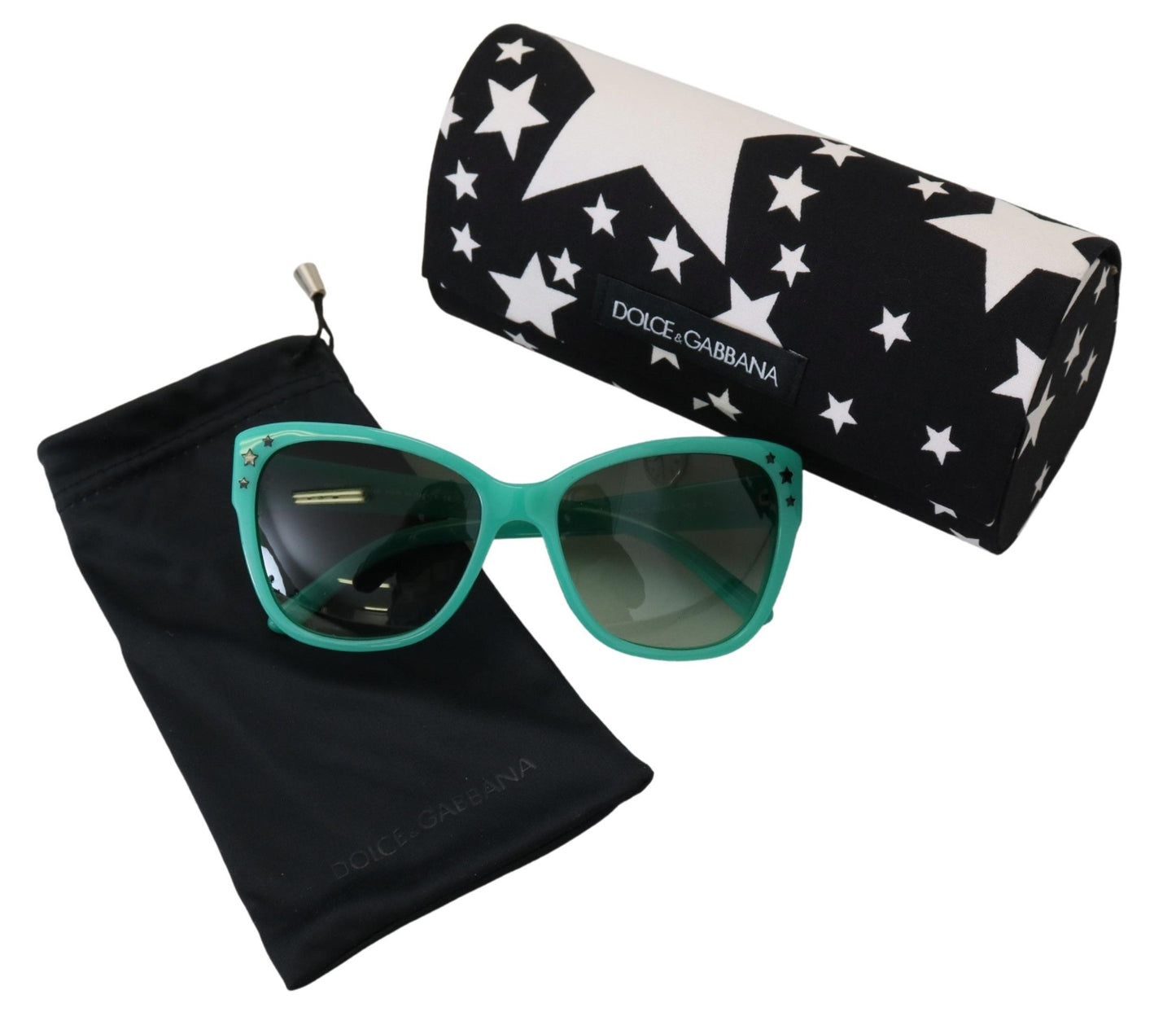 Dolce &amp; Gabbana Green Stars Acetate Square Shades DG4124 Sunglasses