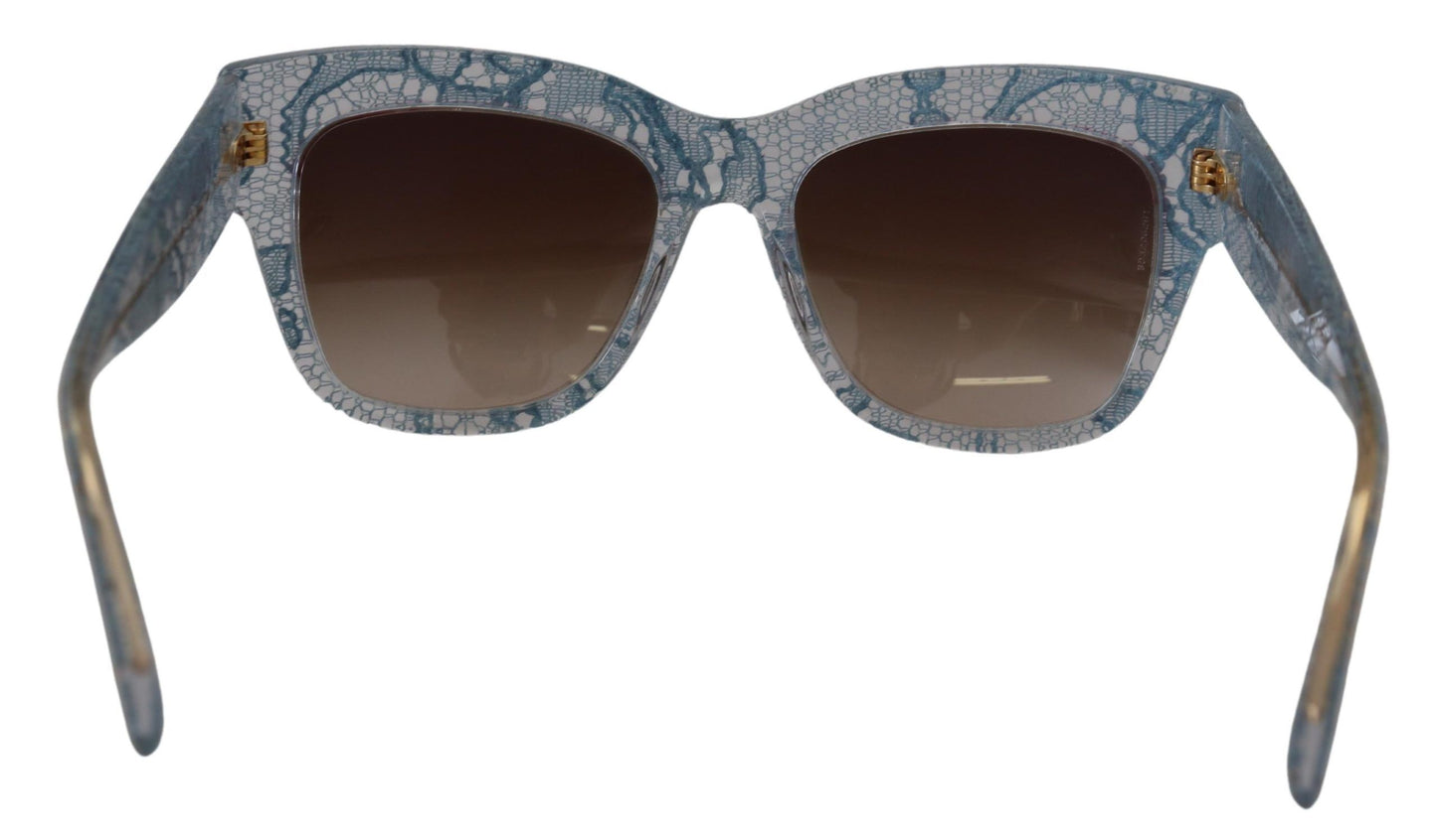 Dolce &amp; Gabbana Blue Lace Acetate Rectangle DG4231 Shades Sunglasses