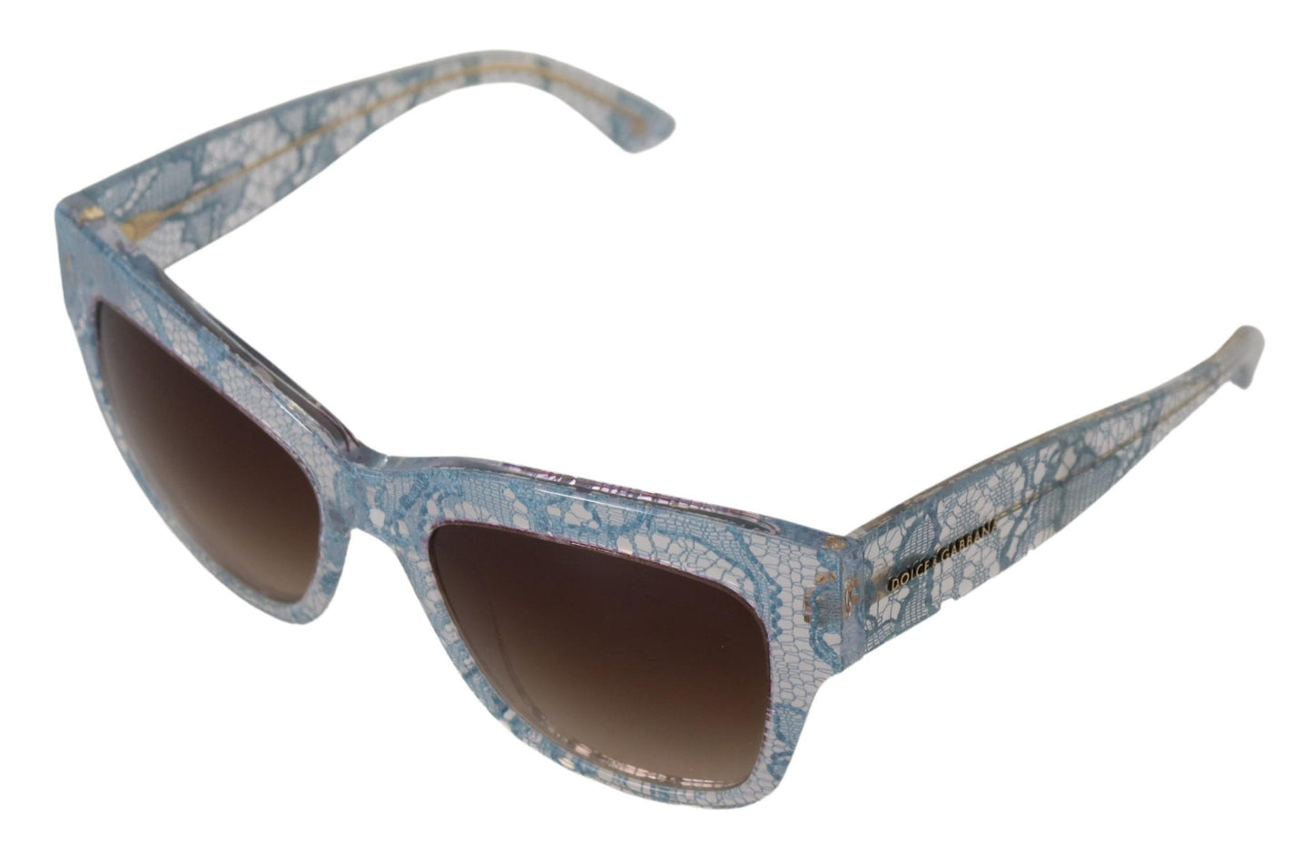 Dolce &amp; Gabbana Blue Lace Acetate Rectangle DG4231 Shades Sunglasses