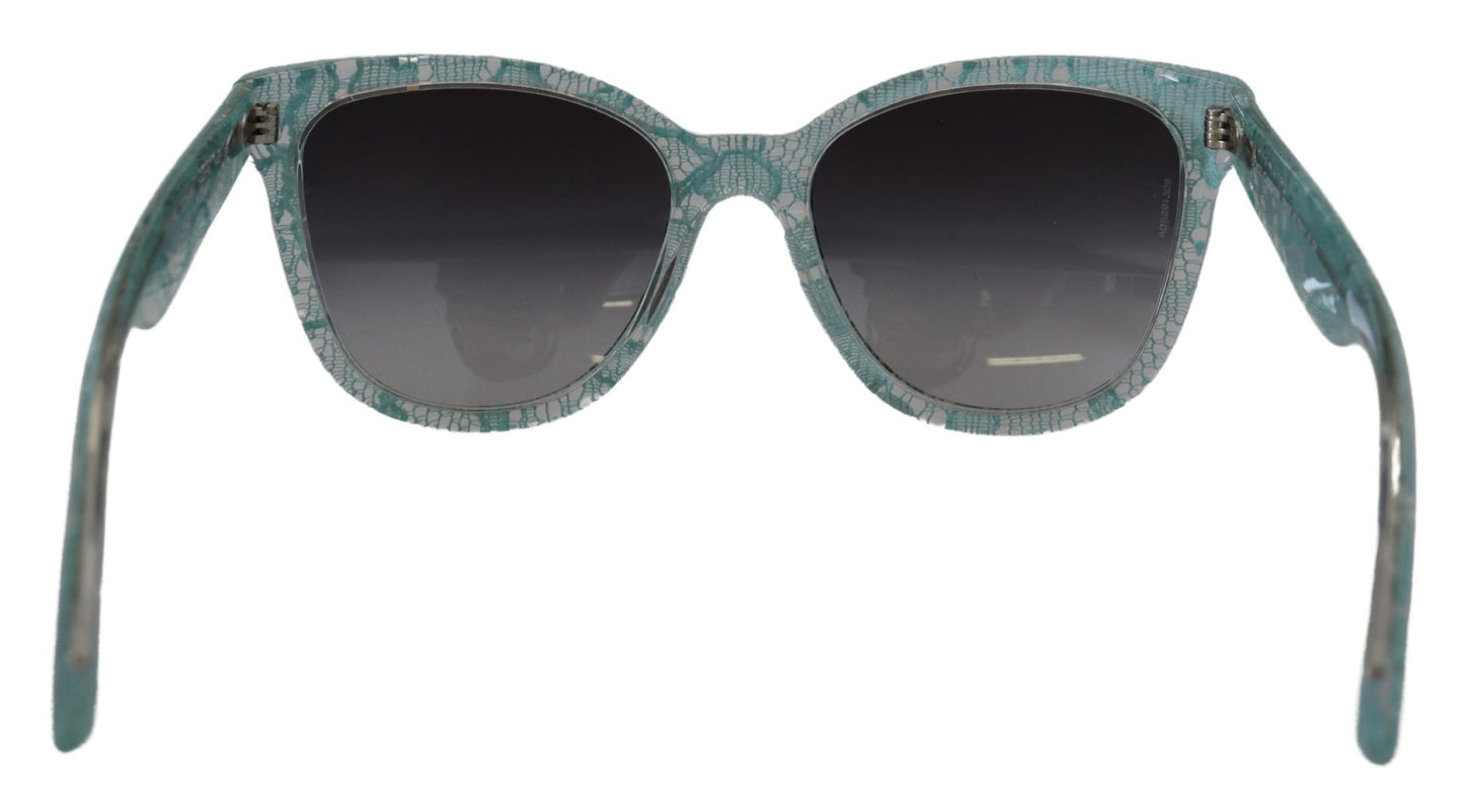 Dolce &amp; Gabbana Elegante Designer-Sonnenbrille aus sizilianischer Spitze