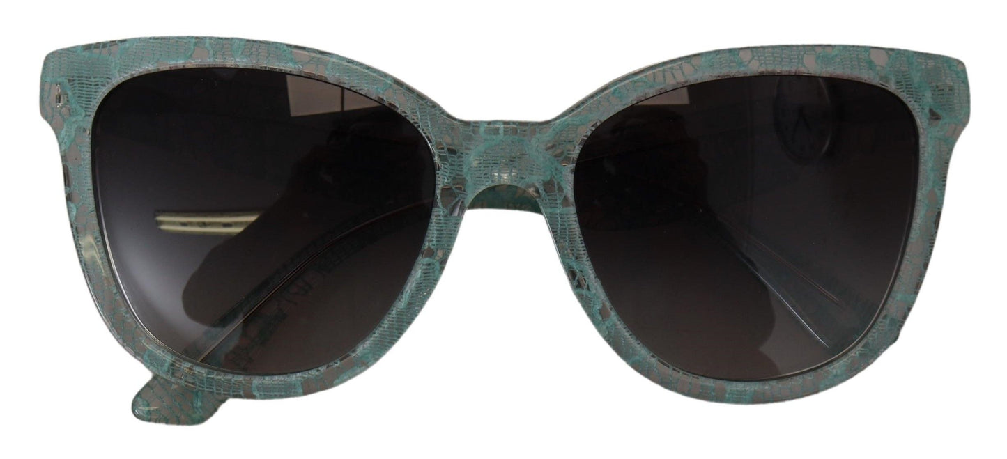 Dolce &amp; Gabbana Elegante Designer-Sonnenbrille aus sizilianischer Spitze