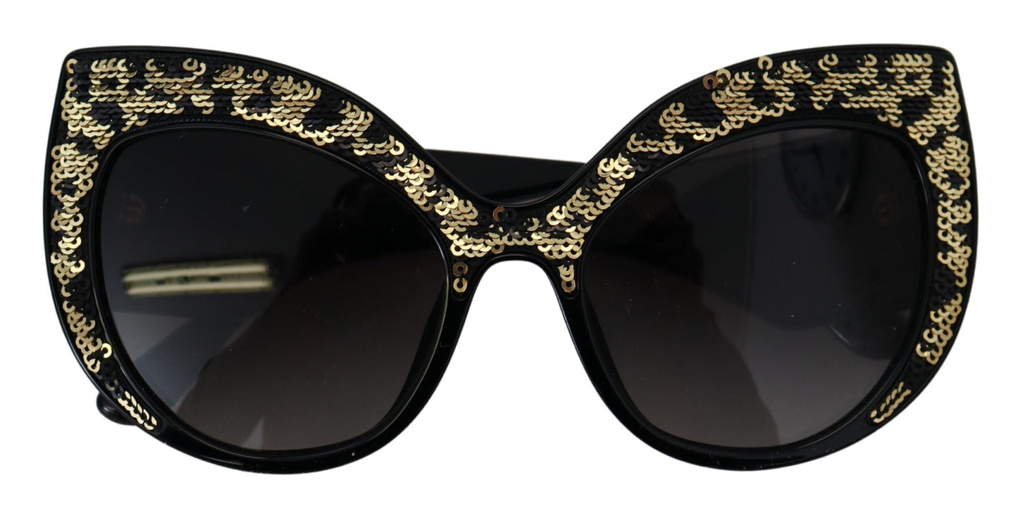 Dolce &amp; Gabbana Butterfly Polarisierte Pailletten-Sonnenbrille