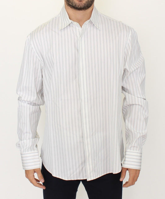 Ermanno Scervino Elegant Striped Cotton Casual Shirt