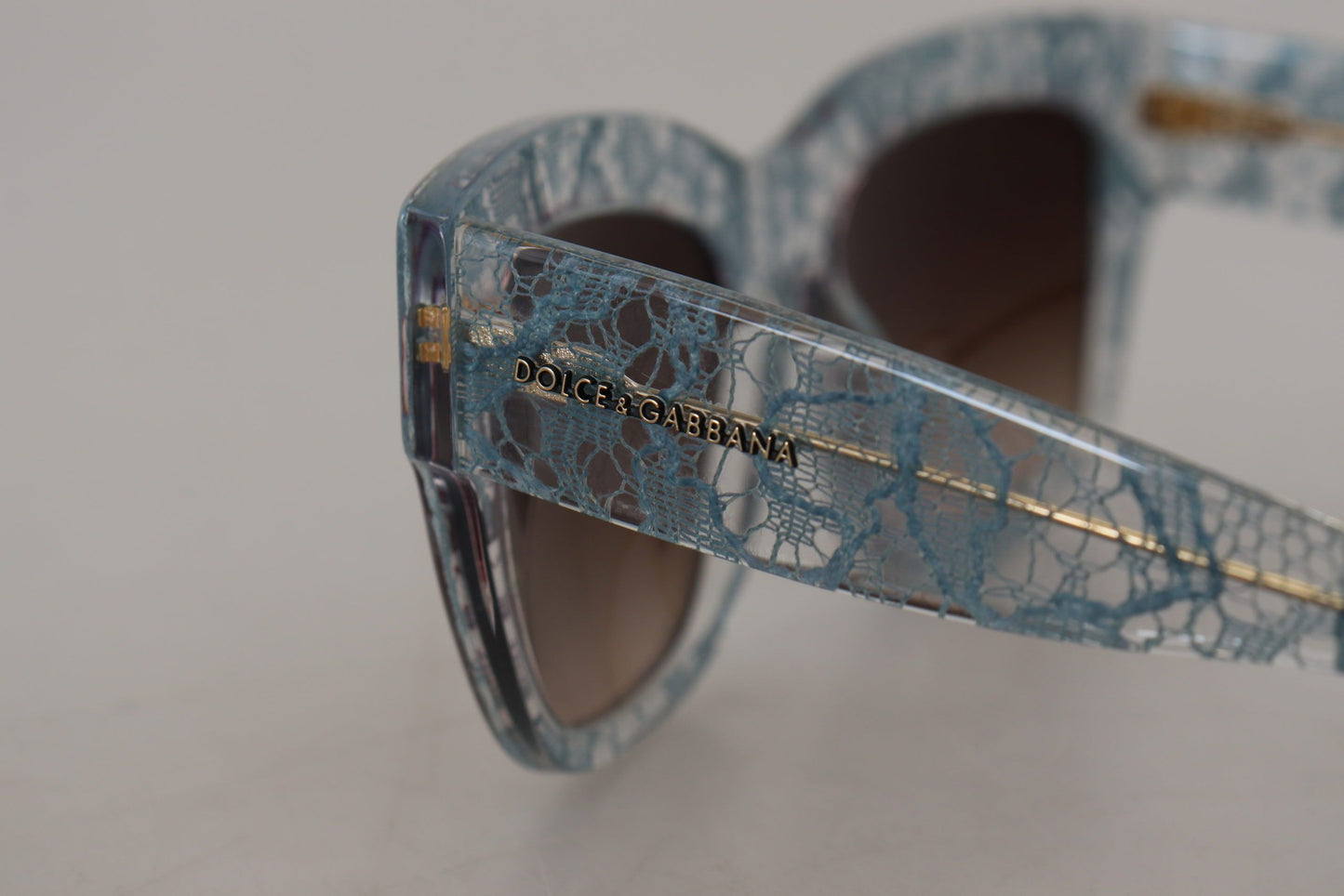 Dolce &amp; Gabbana Blue Lace Acetate Crystal Butterfly DG4231 Sunglasses