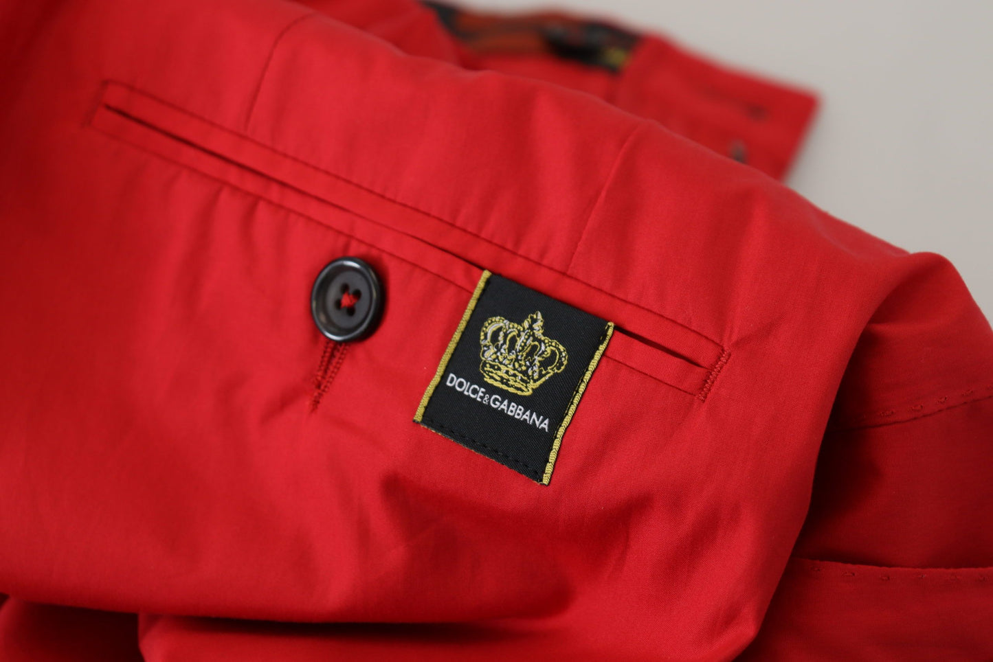 Dolce &amp; Gabbana Elegante Slim Fit Crimson Chinos