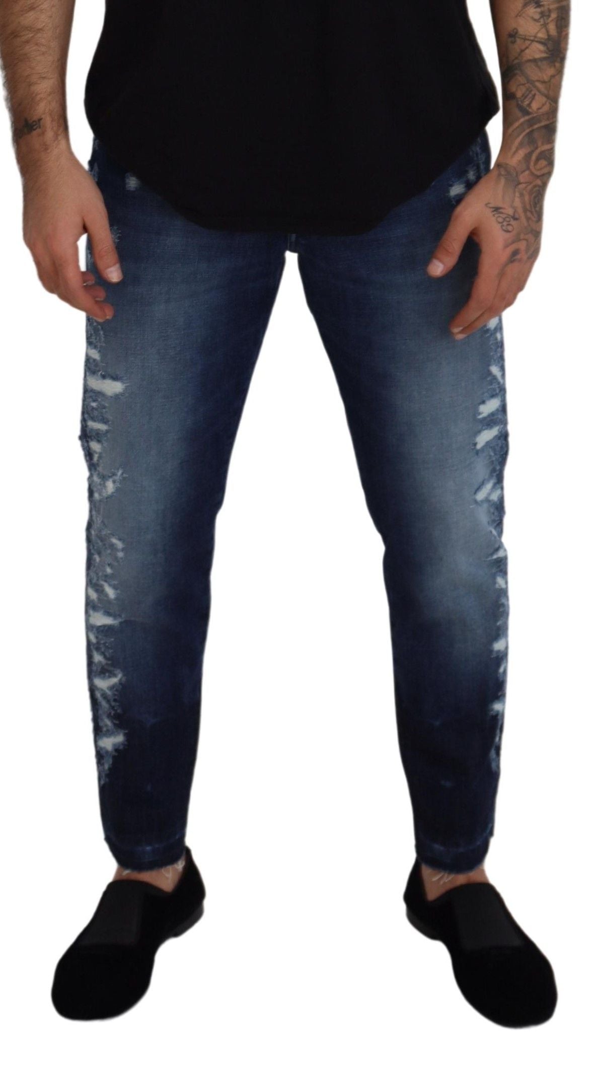 Dolce &amp; Gabbana – Elegante Jeans mit normaler Passform in blauer Waschung