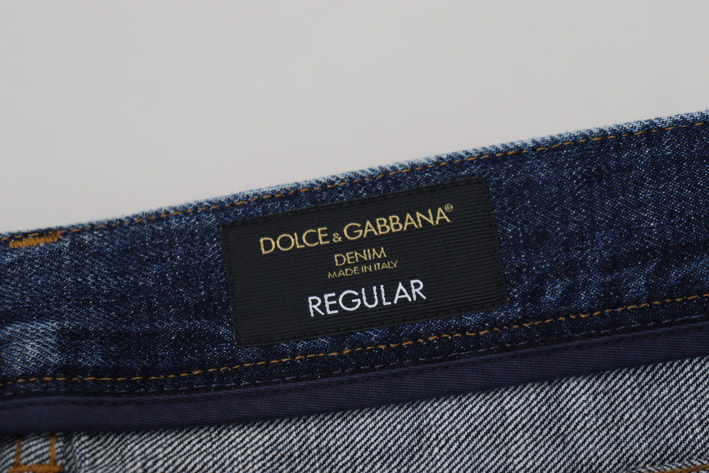 Dolce &amp; Gabbana – Elegante Jeans mit normaler Passform in blauer Waschung