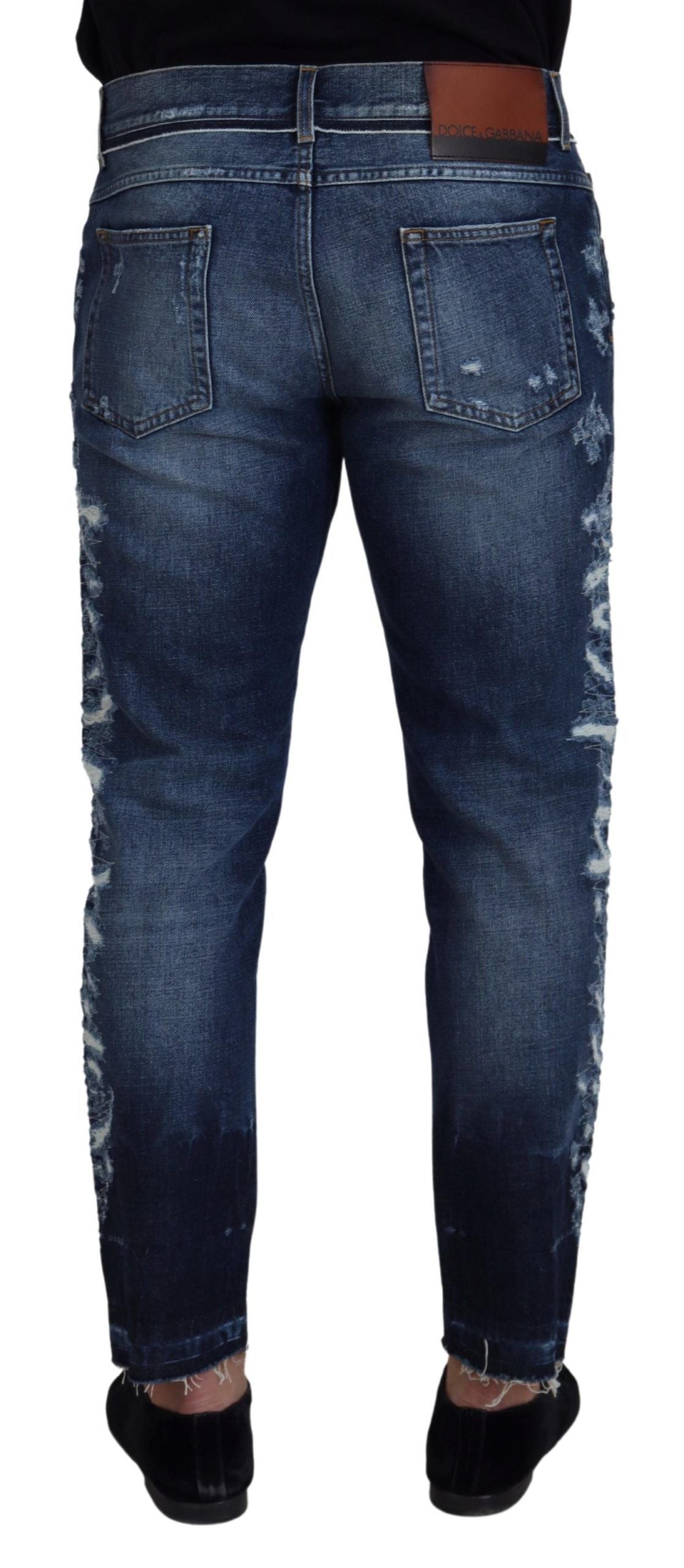 Dolce &amp; Gabbana – Elegante Jeans mit normaler Passform in blauer Waschung