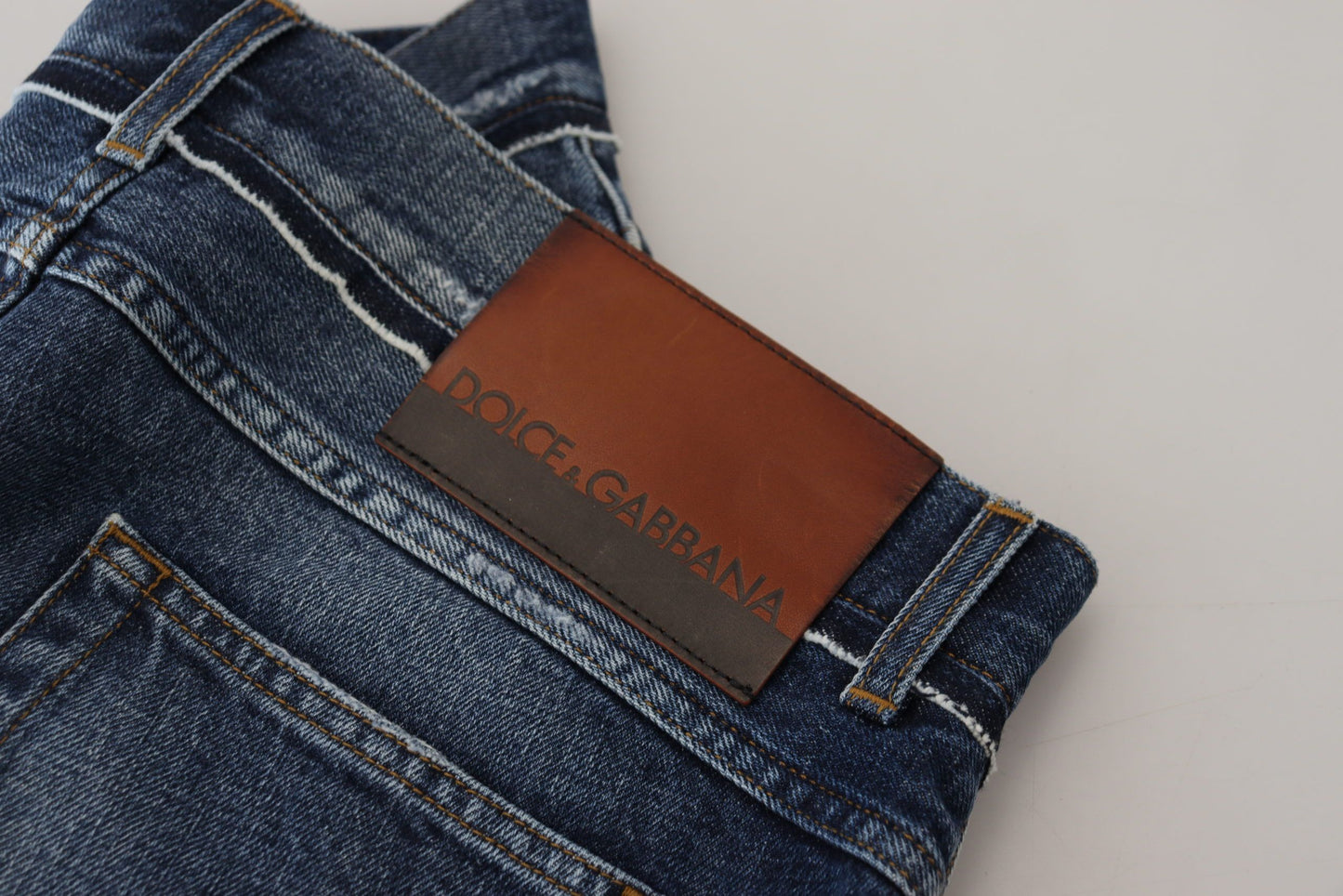 Dolce &amp; Gabbana – Elegante Jeans mit normaler Passform in blauer Waschung