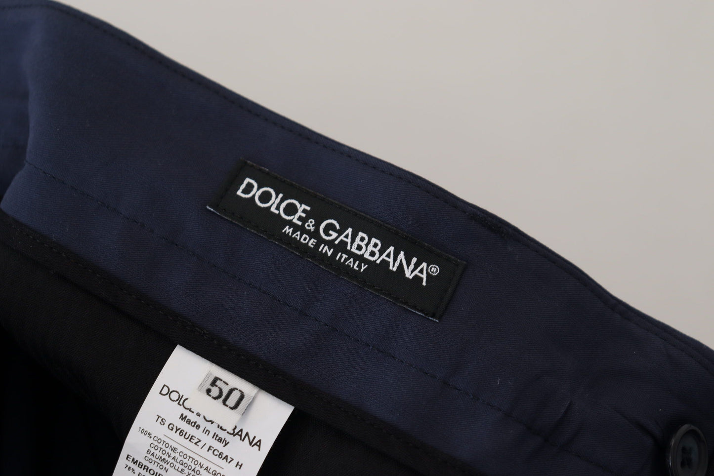 Dolce &amp; Gabbana Chic Slim Fit Chinos in Blau