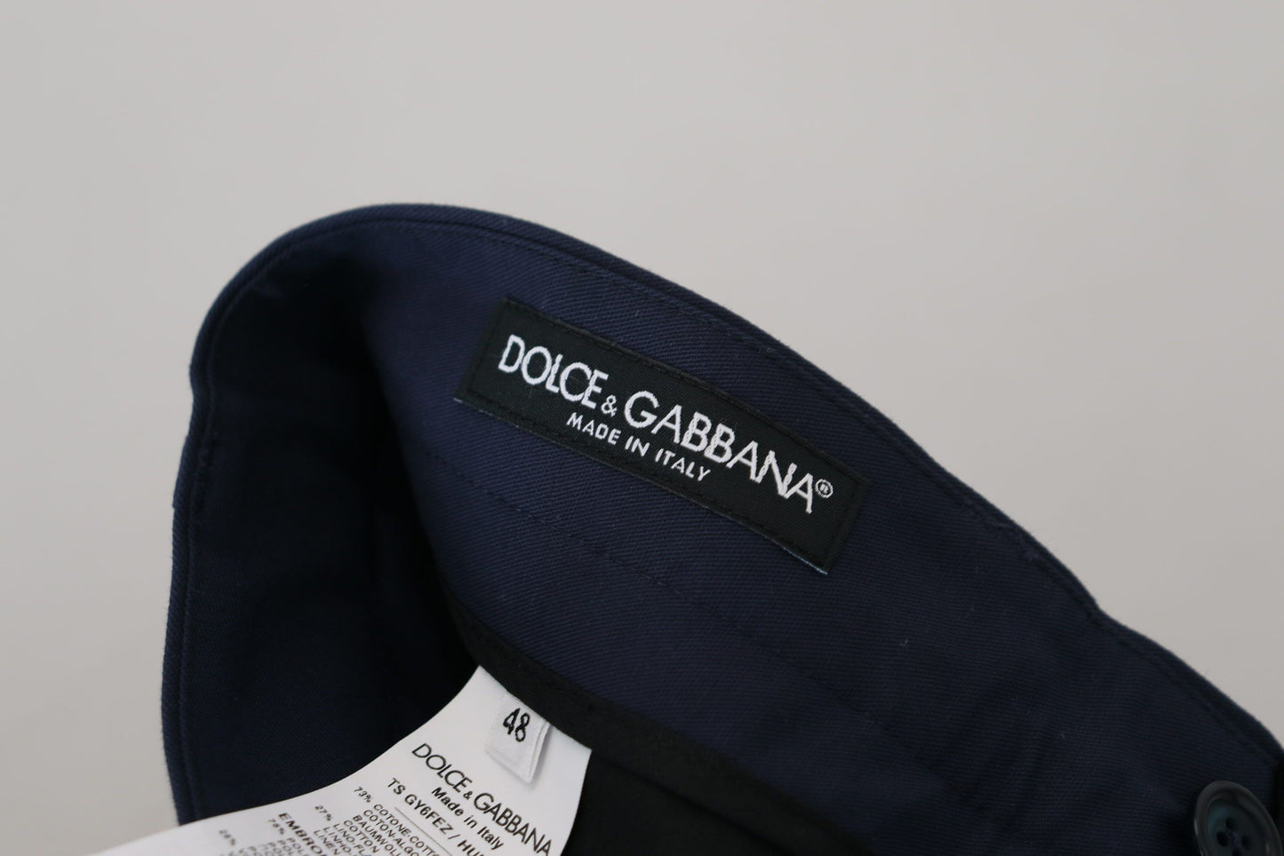 Dolce &amp; Gabbana Elegante, schmal geschnittene blaue Anzughose