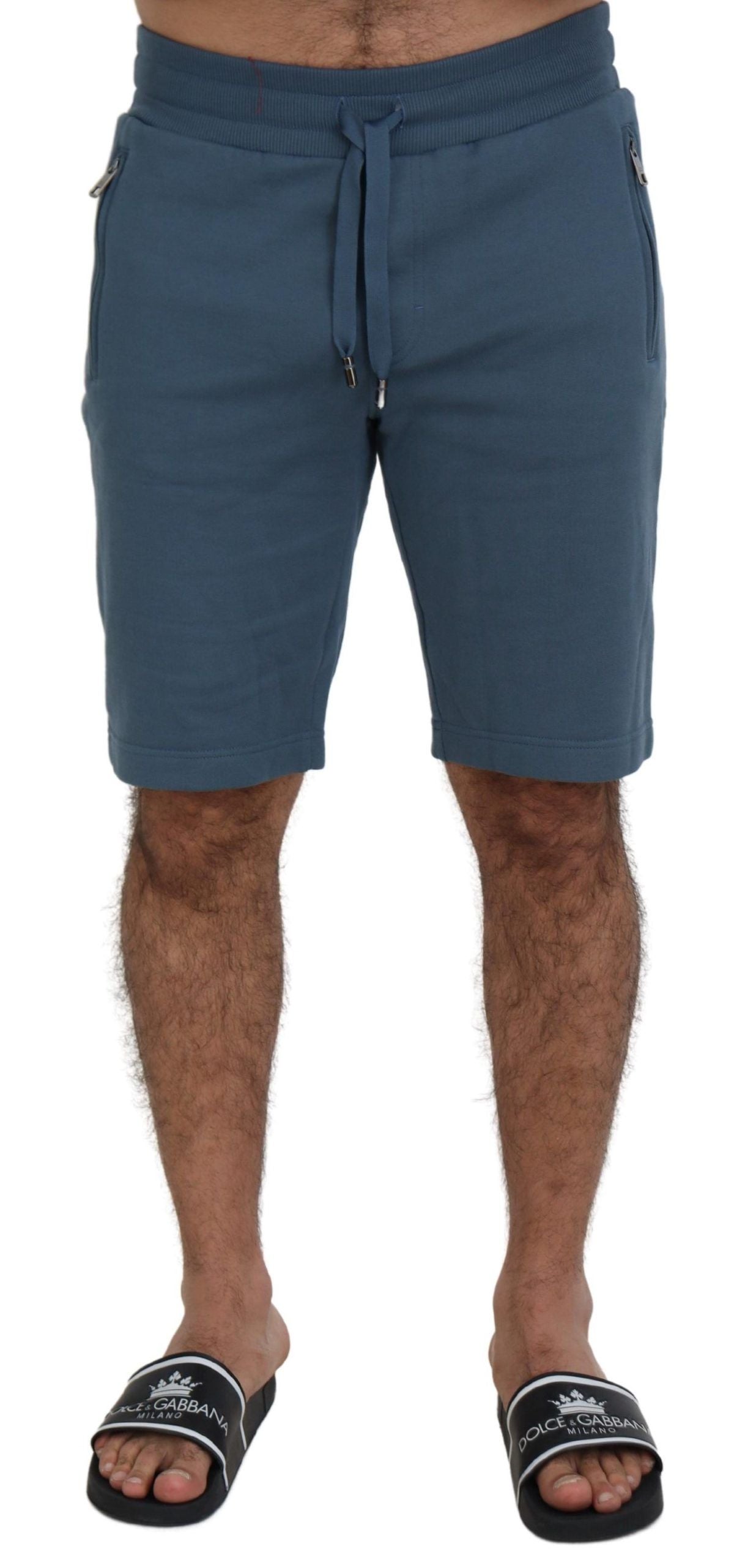 Dolce &amp; Gabbana Elegante blaue Bermudashorts – normale Passform