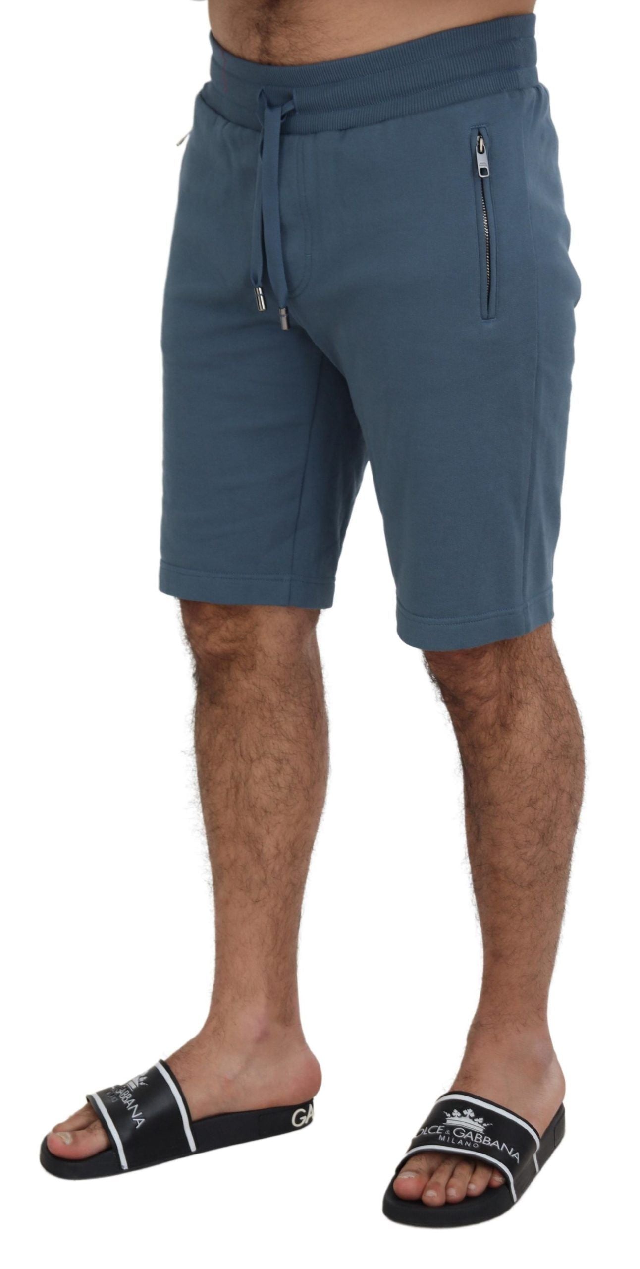 Dolce &amp; Gabbana Elegante blaue Bermudashorts – normale Passform