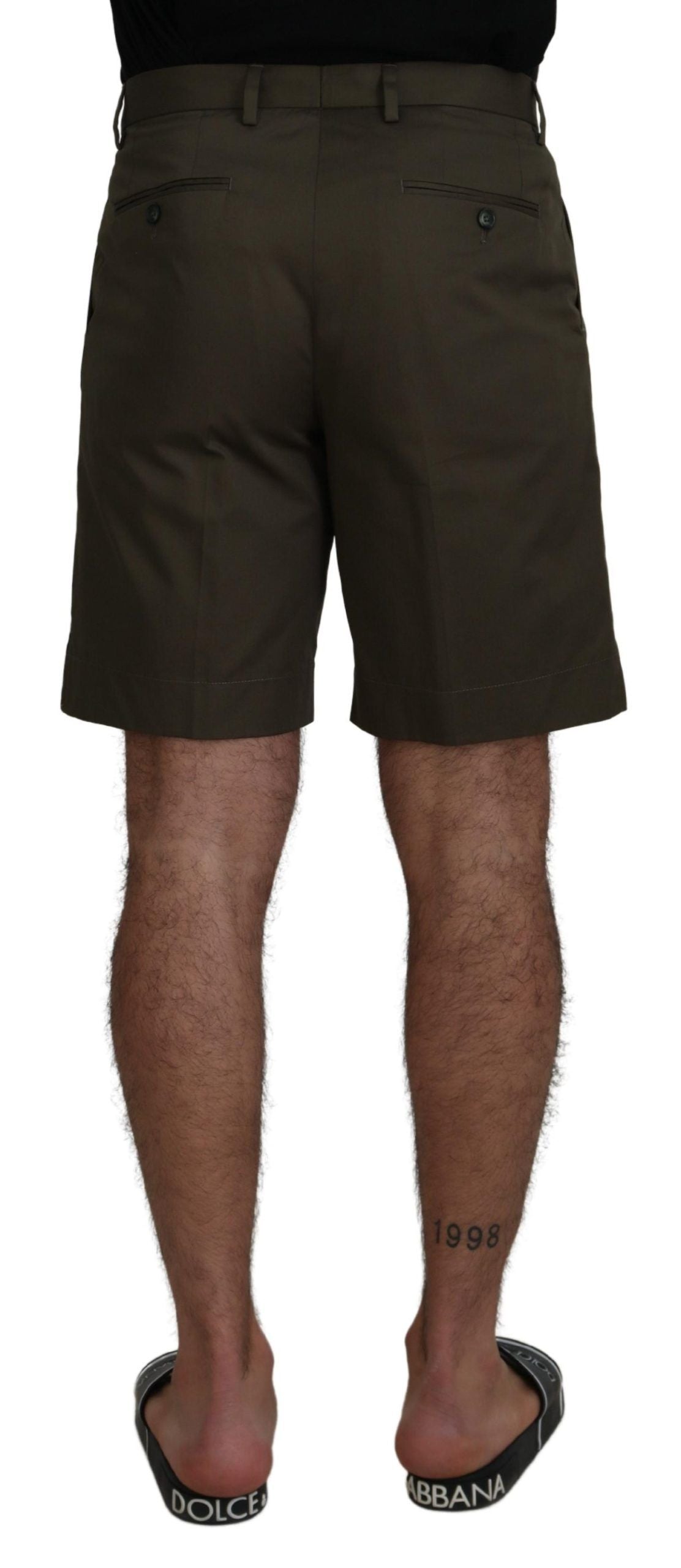 Dolce &amp; Gabbana Elegante Chino-Shorts aus grüner Baumwolle